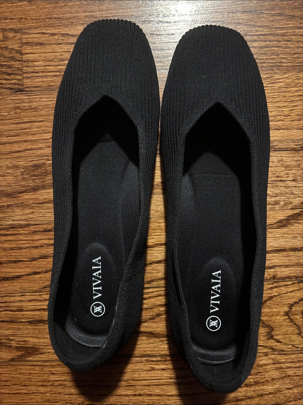 New VIVAIA Margot 7.5 Women's Black Knit Ballet Flats
